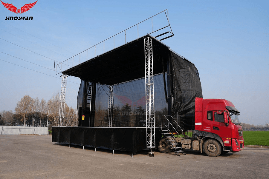 SINOSWAN 40ft Pro Container Type Hydraulic Stage: A High-Performance Mobile Stage Solution for Europe, America & Australia-Sinoswan