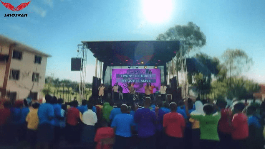 Uganda – SS70 – Mobile Stage Trailer Empowering Large-Scale Church  Evangelism Event-Sinoswan